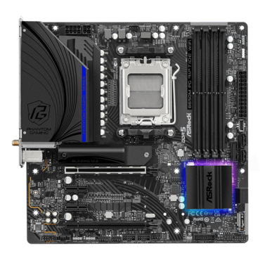 B650M PG Riptide WiFi, AMD B650 Chipset, AM5, microATX Motherboard