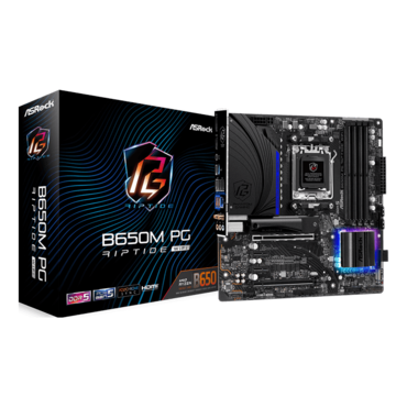B650M PG Riptide WiFi, AMD B650 Chipset, AM5, microATX Motherboard