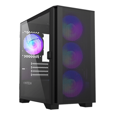 Air 100 ARGB, Tempered Glass, No PSU, microATX, Black, Mini Tower Case