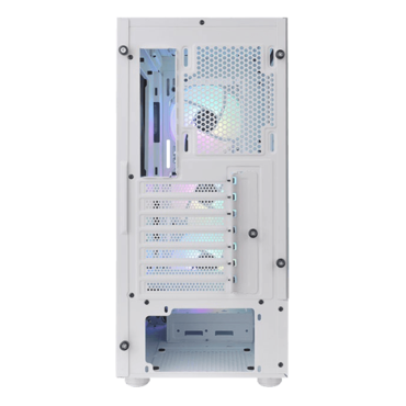 View 200 TG ARGB Snow, Tempered Glass, No PSU, ATX, White, Mid Tower Case