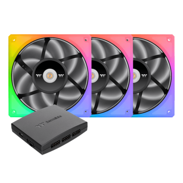 TOUGHFAN 14 RGB 3 x 140mm, w/ Controller, RGB LEDs, 2000 RPM, 107 CFM, 30.7 dBA, Cooling Fans