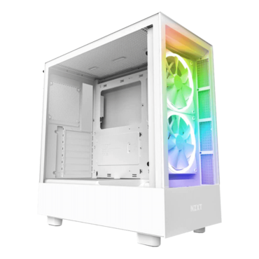 H5 Elite, Tempered Glass, No PSU, ATX, White, Mid Tower Case