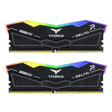32GB (2 x 16GB) T-FORCE DELTA RGB DDR5 6400MHz, CL40, Black, RGB LED, DIMM Memory