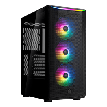 FARA 512Z, Tempered Glass, No PSU, ATX, Black, Mid Tower Case