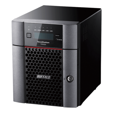 TeraStation™ 5420DN TS5420DN4804 (12TBx4 HDDs included), 4-bay NAS Server, Alpine AL524, 4-core 2.04GHz processor, 8GB DDR4 RAM, SATA 6Gb/s, 10GbLAN, 1GbLAN/ 2, USB 3.2 / 2, 100W PSU