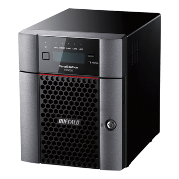 TeraStation™ 5420DN TS5420DN3204 (8TBx4 HDDs included), 4-bay NAS Server, Alpine AL524, 4-core 2.04GHz processor, 8GB DDR4 RAM, SATA 6Gb/s, 10GbLAN, 1GbLAN/ 2, USB 3.2 / 2, 100W PSU