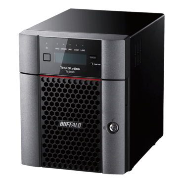 TeraStation™ 5420DN TS5420DN3204 (8TBx4 HDDs included), 4-bay NAS Server, Alpine AL524, 4-core 2.04GHz processor, 8GB DDR4 RAM, SATA 6Gb/s, 10GbLAN, 1GbLAN/ 2, USB 3.2 / 2, 100W PSU