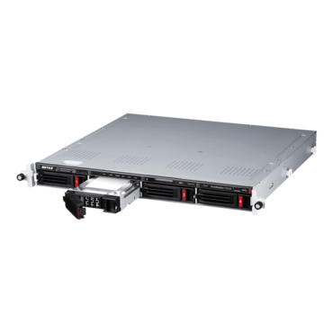 TeraStation™ 5420RN TS5420RN4804 (12TBx4 HDDs included), 4-bay 1U NAS Server, Alpine AL524, 4-core 2.04GHz processor, 8GB DDR4 RAM, SATA 6Gb/s, 10GbLAN, 1GbLAN/ 2, USB 3.2 / 2, 100W PSU