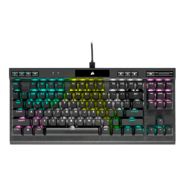 K70 RGB TKL CHAMPION, RGB, CORSAIR OPX, Wired, Black, Mechanical Gaming Keyboard