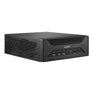 XPC Slim XH610, Intel® H610 Chipset, 2x DDR4 SO-DIMM, 1x M.2, 2x 2.5" HDD/SSD, 1x Slim ODD, PC Barebone