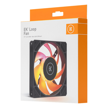 EK-Loop Fan FPT 140 D-RGB - Black 1 x 140mm, DRGB LED, 2200RPM, 118.01CFM, 44.56dBA, Case Fan