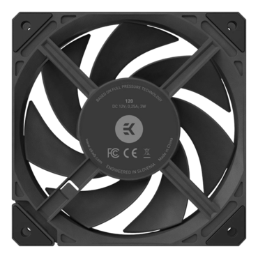 EK-Loop Fan FPT 120 - Black 1 x 120mm, No LED, 2300RPM, 77CFM, 36dBA, Case Fan