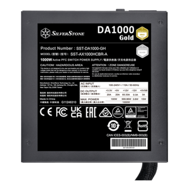 DA1000 Gold, 80 PLUS Gold 1000W, Semi Modular, ATX Power Supply