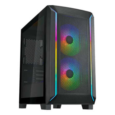 FARA 312Z, Tempered Glass, No PSU, microATX, Black, Mini Tower Case