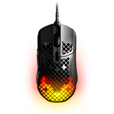 AEROX 5, 3 RGB Zones, 18000-dpi, Wired, Matte Black, Optical Gaming Mouse