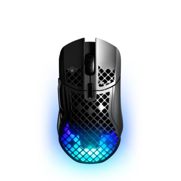 AEROX 5, 3 RGB Zones, 18000-dpi, Wireless/Bluetooth, Matte Black, Optical Gaming Mouse