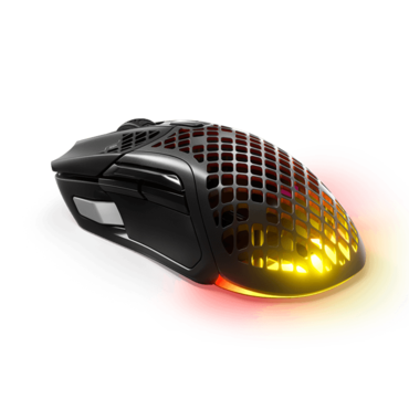 AEROX 5, 3 RGB Zones, 18000-dpi, Wireless/Bluetooth, Matte Black, Optical Gaming Mouse