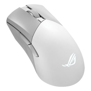 ROG Gladius III Wireless AimPoint, RGB, 36000-dpi, Wired/Bluetooth/Wireless, Moonlight White, Optical Gaming Mouse