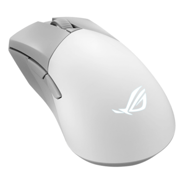 ROG Gladius III Wireless AimPoint, RGB, 36000-dpi, Wired/Bluetooth/Wireless, Moonlight White, Optical Gaming Mouse