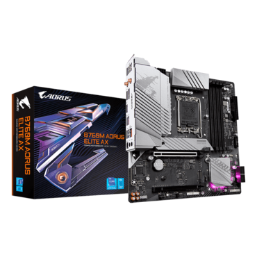 B760M AORUS ELITE AX, Intel® B760 Chipset, LGA 1700, microATX Motherboard