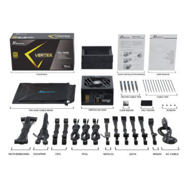 Vertex GX-1200, 80 PLUS Gold 1200W, Fully Modular, ATX Power Supply