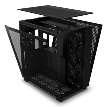H9 Flow, Tempered Glass, No PSU, ATX, Black, Mid Tower Case