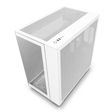 H9 Flow, Tempered Glass, No PSU, ATX, White, Mid Tower Case