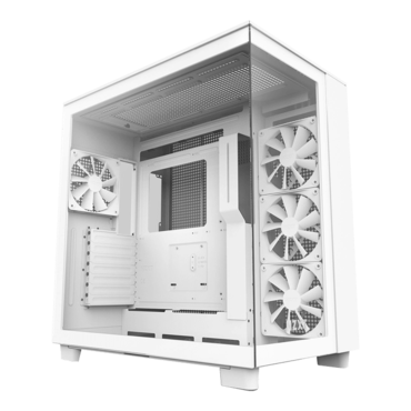 H9 Flow, Tempered Glass, No PSU, ATX, White, Mid Tower Case