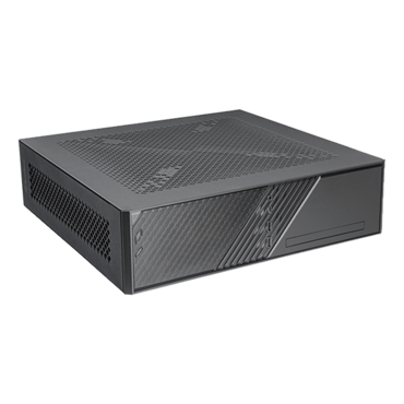 Milo ML12B, No PSU, Mini-ITX, Black, Slim HTPC Case