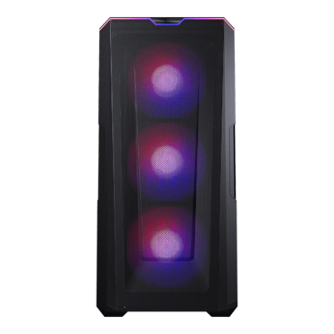 Eclipse G500A D-RGB, Tempered Glass, No PSU, E-ATX, Black, Mid Tower Case