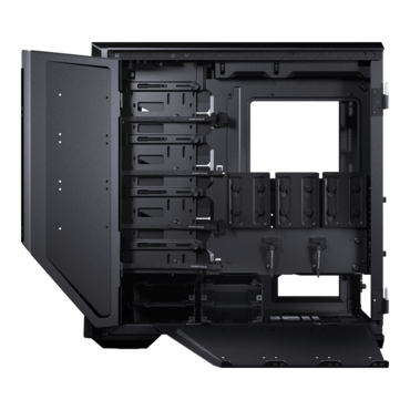 Eclipse G500A D-RGB, Tempered Glass, No PSU, E-ATX, Black, Mid Tower Case