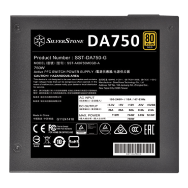 DA750 Gold, 80 PLUS Gold 750W, Full Modular, ATX Power Supply