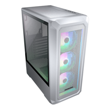 Archon 2 Mesh RGB, Tempered Glass, No PSU, ATX, White, Mid Tower Case