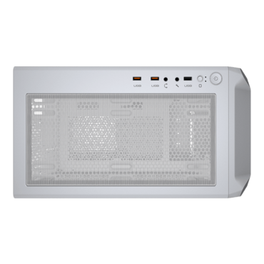 Archon 2 Mesh RGB, Tempered Glass, No PSU, ATX, White, Mid Tower Case