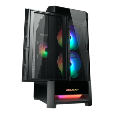 Duoface RGB, Tempered Glass, No PSU, E-ATX, Black, Mid Tower Case