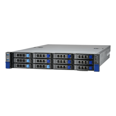 Transport SX TS70B8056 (B8056T70V8E6HR-2T), 2U, AMD SoC, 8x 3.5"/2.5" SATA + 4x 3.5"/2.5" SATA/NVMe Hotswap + 2x 2.5" NVMe Rear Hotswap, 24x DDR5, 2x 10GbLAN, 1200W Rdt PSU