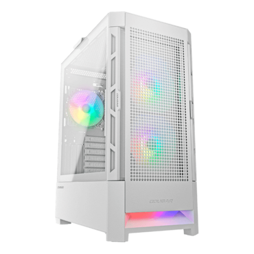 Airface RGB, Tempered Glass, No PSU, E-ATX, White, Mid Tower Case