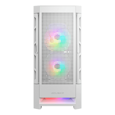 Airface RGB, Tempered Glass, No PSU, E-ATX, White, Mid Tower Case