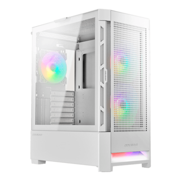 Airface RGB, Tempered Glass, No PSU, E-ATX, White, Mid Tower Case