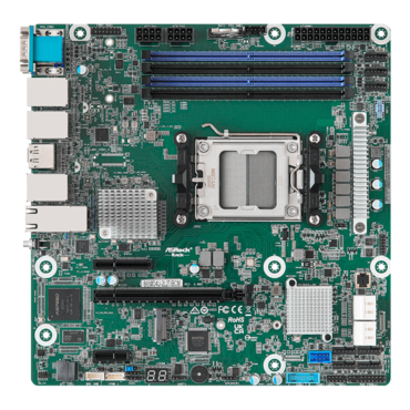 B650D4U-2L2T/BCM, AMD B650E, AM5, DDR5-5200 128GB UDIMM / 4, Display Port, M.2, 10GbLAN / 2, 1GbLAN / 2, microATX Retail