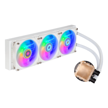 MasterLiquid PL360 FLUX, White, 360mm Radiator, Liquid Cooling System