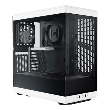 Y40, Tempered Glass, No PSU, ATX, White, Mid Tower Case