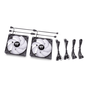 CT120 ARGB Sync 2 x 120mm, ARGB LEDs, 2000 RPM, 57.05 CFM, 25.8 dBA, Cooling Fans