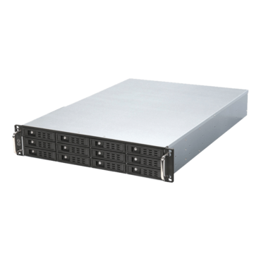 RM-2U2123HE12, 12x 3.5&quot;/2.5&quot; Hotswap Bays, No PSU, E-ATX, Silver/Black, 2U Chassis