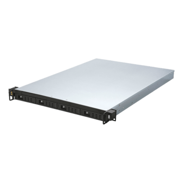 RM-1U1043HE12, 4x 3.5&quot; or 2.5&quot; Hotswap Bays, No PSU, E-ATX, Silver/Black, 1U Chassis