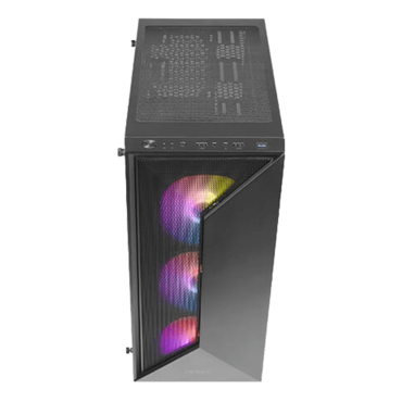 NX320, Tempered Glass, No PSU, ATX, Black, Mid Tower Case