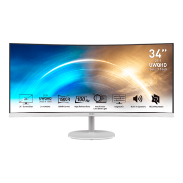PRO MP341CQW, Curved, 34&quot; VA, 3440 x 1440 (UWQHD), 1 ms, 100Hz, FreeSync™ Monitor