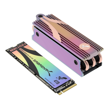 4TB Rocket 4 Plus G, w/ Heatsink, 7300 / 6900 MB/s, 3D TLC NAND, PCIe NVMe 4.0 x4, M.2 2280 SSD