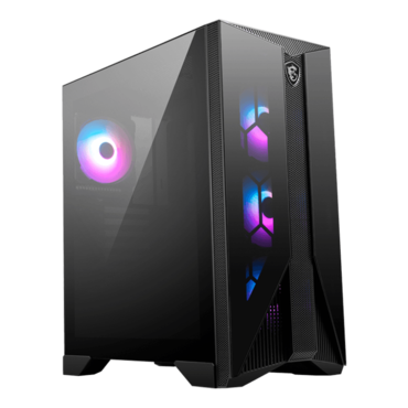 MPG GUNGNIR 120R, Tempered Glass, No PSU, ATX, Black, Mid Tower Case