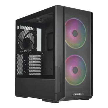 LANCOOL 216 RGB, Tempered Glass, w/Controller, No PSU, E-ATX, Black, Mid Tower Case